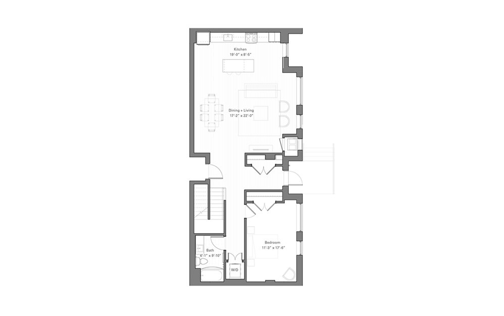 Lilidale Bw - Walkup - 2 bedroom floorplan layout with 2 baths and 1695 square feet. (Floor 1)
