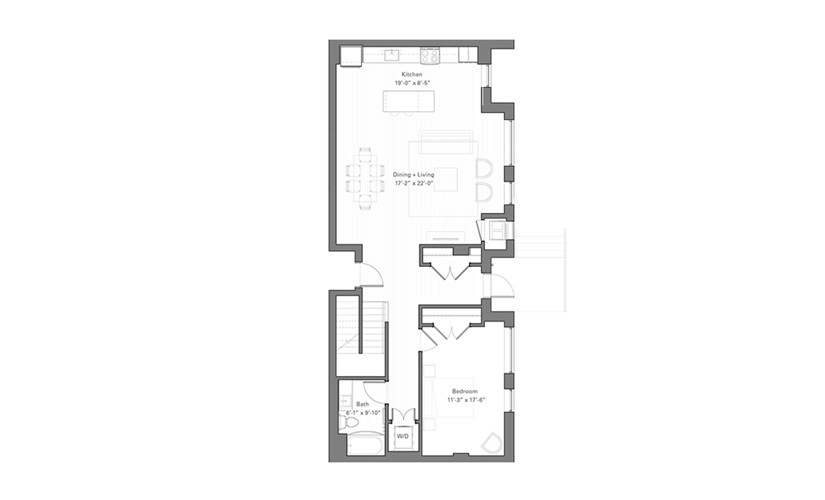 Lilidale Bw - Walkup - 2 bedroom floor plan layout with 2 bathrooms and 1695 square feet