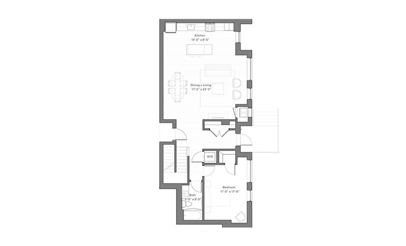 Lilidale Cw - Walkup - 2 bedroom floor plan layout with 2 bathrooms and 1596 square feet